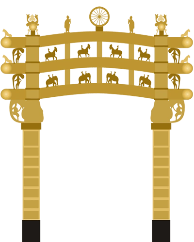 Illustration of the Chaitya Bhoomi gateway, Dadar