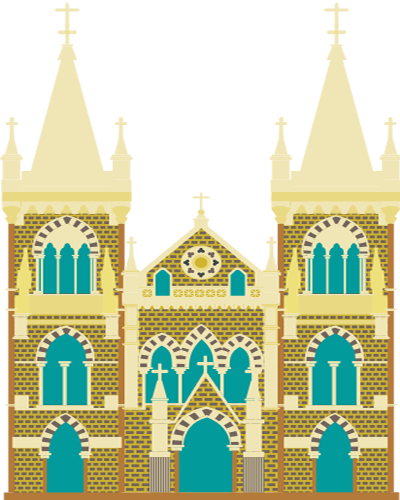 Illustration of Mount Mary Basilica, Bandra