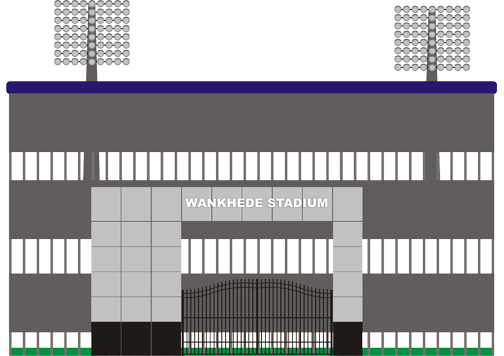 Illustration of Wankhede Stadium, Churchgate